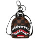 Sprayground Μπρελόκ Sharks In Paris WTF Bubble Brown Check Backpack Keychain